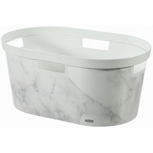 CURVER INFINITY 39L Wäschekorb 58,5 x 38,5 x 26,5 cm Marmor 04762-M74 CURVER INFINITY 39L Wäschekorb 58,5 x 38,5 x 26,5 cm Marmor 04762-M74