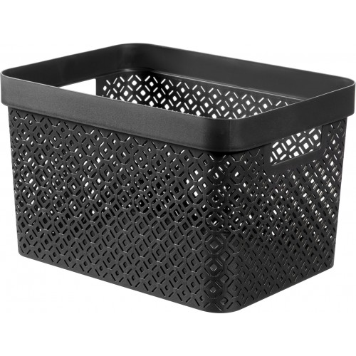 CURVER TERRAZZO L 17L Aufbewahrungskorb 36 x 27 x 22 cm schwarz 01878-B79 CURVER TERRAZZO L 17L Aufbewahrungskorb 36 x 27 x 22 cm schwarz 01878-B79