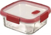 CURVER SMART COOK 0,7L Glasbehälter 15x15x7cm transparent/rot 00115-472