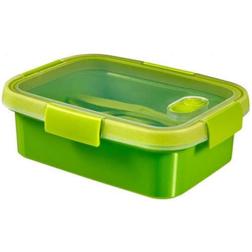 CURVER SMART TO GO 1L Lunchbox mit Besteck 20x15x7cm grün 00946-Y32