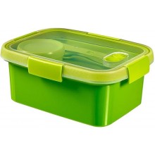 CURVER SMART TO GO 1,2L Lunchbox + Besteck & Zubehör 20x15x9cm grün 00947-Y32