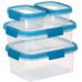 CURVER SMART FRESH 2x 0,2L+1L+1,2L 20x15x15cm transparent/blau 00994-284