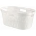 CURVER INFINITY 39L Wäschekorb für Bügelwäsche 59 x 38 x 27 cm, weiß 04755-040