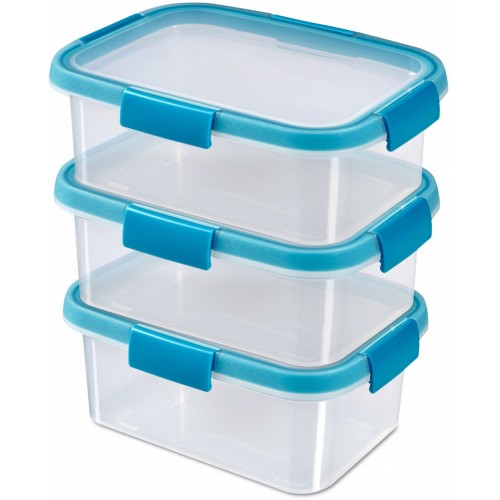 CURVER SMART FRESH 3x1,2L 20x15x26cm transparent/blau 08997-284 CURVER SMART FRESH 3x1,2L 20x15x26cm transparent/blau 08997-284
