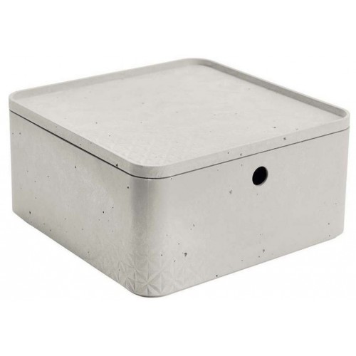 CURVER BETON L 8,5L Aufbewahrungsbox mit Deckel 28x28x14cm 04778-021