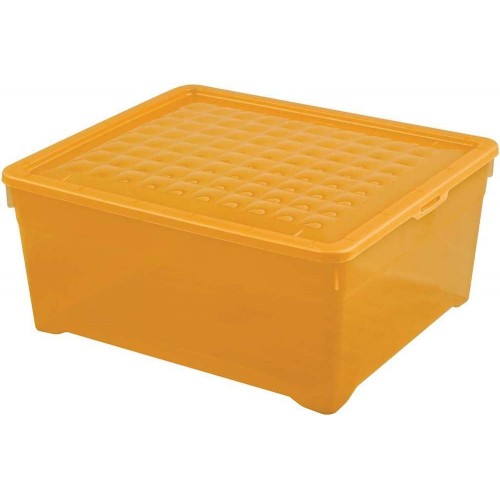 CURVER Aufbewahrungsbox 17 x 40 x 34 cm, 18 l, transparent- orange, 03002-250