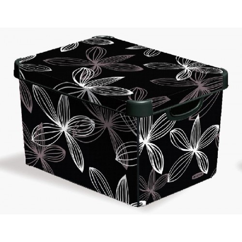 CURVER Aufbewahrungsbox Deco-Box Kiste Black Lily L CURVER Aufbewahrungsbox Deco-Box Kiste Black Lily L
