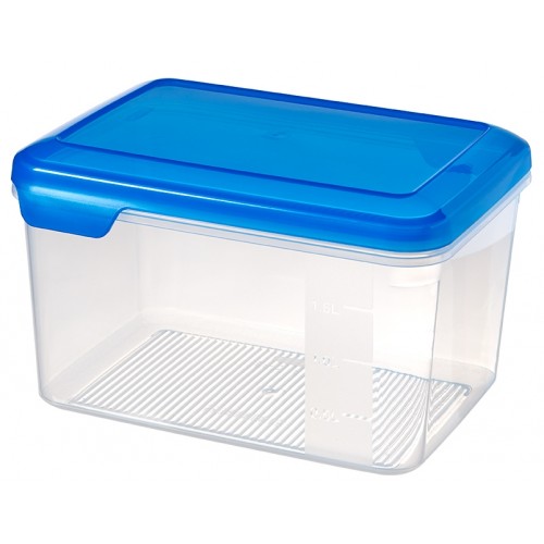 CURVER FLEXI Chef Vorratsbehälter 12 x 20 x 15 cm 2,4l transparent/blau 00389-281 CURVER FLEXI Chef Vorratsbehälter 12 x 20 x 15 cm 2,4l transparent/blau 00389-281