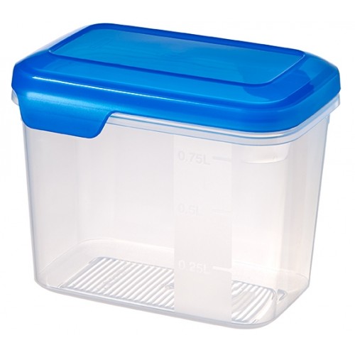 CURVER FLEXI Chef Vorratsbehälter 12 x 10 x 15 cm, 1 l transparent/blau 00390-281