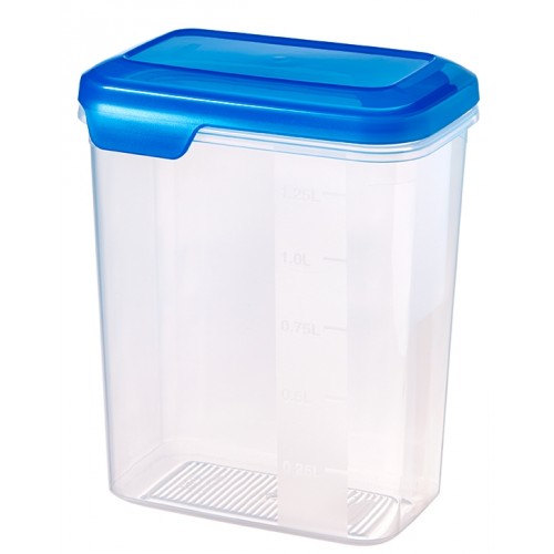 CURVER FLEXI Chef Vorratsbehälter 18 x 10 x 15 cm, 1,6l transparent/blau 00391-281