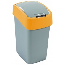 CURVER FLIP BIN 10L Abfallbehälter 35 x 18,9 x 23,5 cm silber/gelb 02170-535