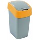 CURVER FLIP BIN 10L Abfallbehälter 35 x 18,9 x 23,5 cm silber/gelb 02170-535