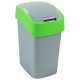 CURVER FLIP BIN 10L Abfallbehälter 35 x 18,9 x 23,5 cm silber/grün 02170-P80