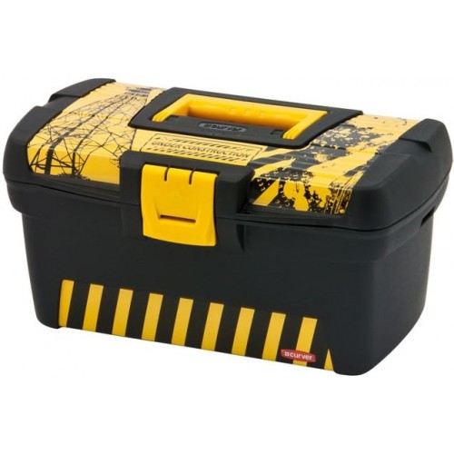 Curver Werkzeugkoffer Herobox Energetix 16" Pro-Serie schwarz/gelb, 02899-E04