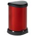 CURVER Abfallbehälter, 44,8 x 30,8 x 28,1 cm, 20 Liter, metallic-rot, 02120-931