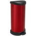 Curver Abfallbehälter Deco B Metallics mit Pedal, 40 L, metallic-rot, 02150-931