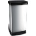 CURVER DECO BIN 50L Treteimer 39 x 29 x 73 cm silber 02162-582