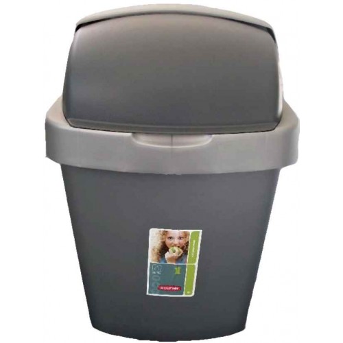 CURVER Mülleimer ROLL TOP, 34,9 x 29,2 x 56 cm, 25L, mit Schiebedeckel, silber, 03976-373 CURVER Mülleimer ROLL TOP, 34,9 x 29,2 x 56 cm, 25L, mit Schiebedeckel, silber, 03976-373