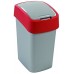 CURVER FLIP BIN 10L Abfallbehälter 35 x 18,9 x 23,5 cm silber/rot 02170-547