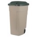 CURVER Mülltonne, 88 x 58 x 52 cm, 110L, beige/dunkelgrün, 12900-158