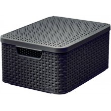 CURVER STYLE M Aufbewahrungsbox mit Deckel 39,3 x 29,3 x 18,7 cm dunkelbraun 03618-210