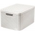 CURVER STYLE L Aufbewahrungsbox mit Deckel 44,5 x 33 x 24,8 cm creme 03619-885