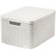 CURVER STYLE L Aufbewahrungsbox mit Deckel 44,5 x 33 x 24,8 cm creme 03619-885