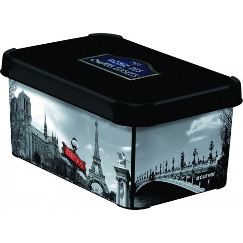 CURVER PARIS S Dekorative Aufbewahrungsbox 29,5 x 19,5 x 13,5 cm 04710-P35