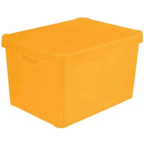 CURVER STOCKHOLM Dekorative Box durchsichtig Orange 39,5 x 29,5 x 25 cm