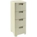 CURVER STYLE 4x14L Schubladenchrank 33 x 38 x 79 cm creme 06605-885