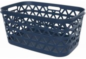 CURVER OCEANA 45L Wäschekorb für saubere Wäsche 57,1 × 37,1 × 27,1 cm, Blau 00521-Z99