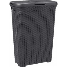 CURVER STYLE 40L Wäschesammler 44,8 x 61,5 x 26,5 cm, dunkelgrau 00709-308