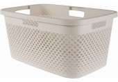 CURVER PURE 47L Wäschekorb 60 x 40 x 28 cm, beige 01917-X64