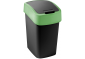 CURVER FLIP BIN 9L Mülleimer 35 x 18,9 x 23,5 cm schwarz/grün 02170-847