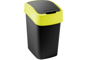 CURVER FLIP BIN 9L Mülleimer 35 x 18,9 x 23,5 cm schwarz/gelb 02170-E64