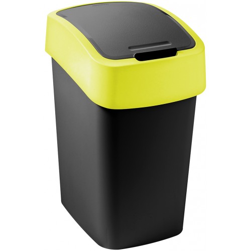 CURVER FLIP BIN 9L Mülleimer 35 x 18,9 x 23,5 cm schwarz/gelb 02170-E64 CURVER FLIP BIN 9L Mülleimer 35 x 18,9 x 23,5 cm schwarz/gelb 02170-E64