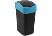 CURVER FLIP BIN 25L Mülleimer 47 x 26 x 34 cm schwarz/blau 02171-280