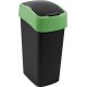 CURVER FLIP BIN 45L Mülleimer 65,3 x 29,4 x 37,6 c schwarz/grün 02172-847