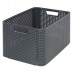 CURVER Aufbewahrungs box RATTAN Style "L" anthrazit 30 L 03616-308