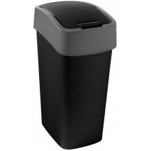 CURVER FLIP BIN 45L Abfallbehälter Klappdeckel 65,3 x 29,4 x 37,6 cm schwarz 02172-Y09