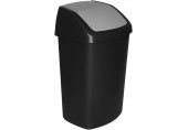 CURVER SWING BIN 50L Mülleimer 40,6 x 34 x 66,8 cm schwarz 03987-Y09