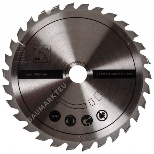 SCHEPPACH Sägeblatt TCT 254/30, Z 30 3901102701