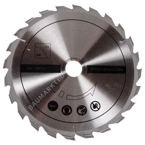 SCHEPPACH Sägeblatt TCT 250/30 x 2,8, Z 24 3901306701