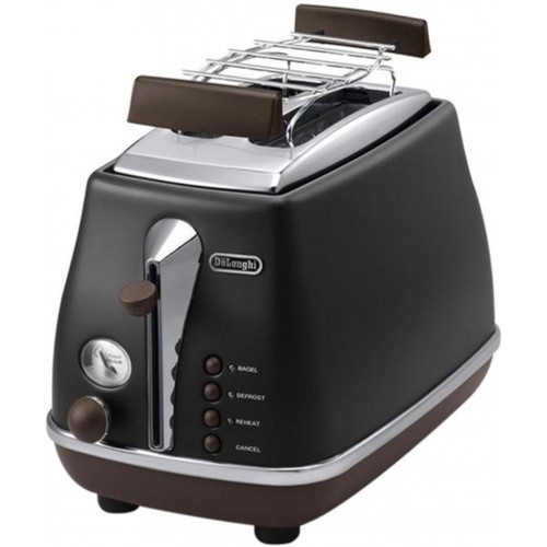 DeLonghi CTOV2103.BK Icona Vintage 2-Scheiben Toaster Schwarz