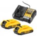 DeWALT DCB1104D2-QW 18 V XR KIT (2× 2,0 Ah Akkus plus DCB1104 Ladegerät)