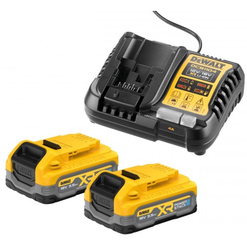DeWALT DCB1104S2-QW PowerStack Akku-Set (18V/2x3,5Ah) + Ladegerät DeWALT DCB1104S2-QW PowerStack Akku-Set (18V/2x3,5Ah) + Ladegerät
