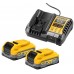 DeWALT DCB1104S2-QW PowerStack Akku-Set (18V/2x3,5Ah) + Ladegerät
