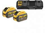 DeWALT DCB132X2-QW XR FLEXVOLT 54 V Set (2× 9,0 Ah Akkus + Doppel-Ladegerät DCB132)