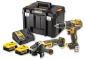 DeWALT DCK2080P2T Kombo pack DCD796 + DCG405 + 18V 2x5,0Ah + DCB115 + TSTAK