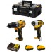 DeWALT DCK2111L2T Akku-Schrauber-Set (DCD706 + DCF801 + 2 x 3,0 Ah + DCB112 + TSTAK II)